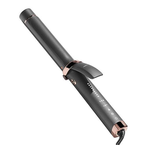 T3 Curl ID 32 mm Digital Ceramic Curling Iron with Smart Touch Interface & Interactive HeatID Technology for Automatic Heat Setting Personalization - Shiny Smooth Curls that Last, Graphite