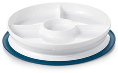 OXO Tot Stick & Stay Divided Plate, Navy, Suction Divided Plate