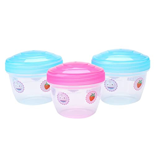 Gabby’s Dollhouse Snack Containers for Kids - BPA Free Plastic - 3 Pack with Twist Off Lids