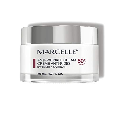 Marcelle Anti-Wrinkle Cream 50+, Day & Night, Anti-Aging Cream with Nourishing Ceramides, Reduces Fine Lines & Wrinkles, Improves Firmness, Fragrance-Free, Hypoallergenic, Cruelty-Free, 50 mL