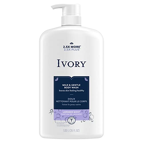 Ivory Bodywash Lavender 1035mL Pump, Blue,White,Lavendar