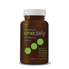 Nature's Way NutraSea One Daily Omega 3 Supplement, High Potency Liquid Gels, Fresh Mint, 30 Soft Gels
