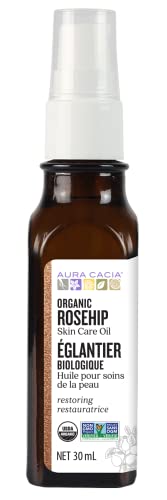 Aura Cacia Organic Rosehip Skin Care Oil, GC-MS Tested For Purity, 30ml