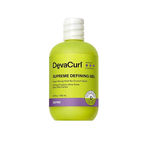 DevaCurl Supreme Defining Gel, Super-Strong Hold No-Crunch Styler, 355mL