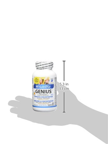 Nutripur GENIUS Kids and Teens - Concentration ADD/ADHD formula, 90 chewable softgels