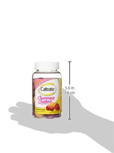 Caltrate Calcium & Vitamin D3 Bone Health Supplement Gummies, Cherry, Orange & Strawberry, 50 Count - Zecoya