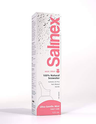 Salinex 100% Natural Seawater Nasal Spray | Full Stream | 125 ml, Pink