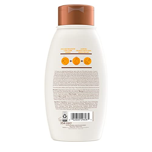 Aveeno Apple Cider Vinegar Clarifying Shampoo, Shine Enhancing, 354 milliliters, Packaging may vary