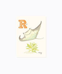 Sea Urchin Studio ABC Wall Art for Kids, R/Ray