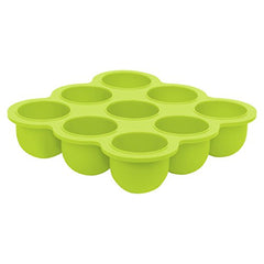 Kushies SILITRAY Silicone Baby Food Storage Container Freezer Tray, Green Citrus