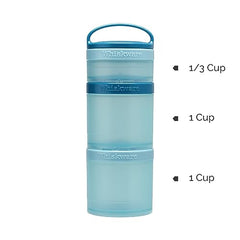 Whiskware Stackable Snack Containers for Kids and Toddlers, 3 Stackable Snack Cups for School or Travel, Purple/Purple/Purple