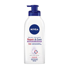 NIVEA Repair & Care Fragrance-Free Body Lotion | 72H Hydration, 625ml