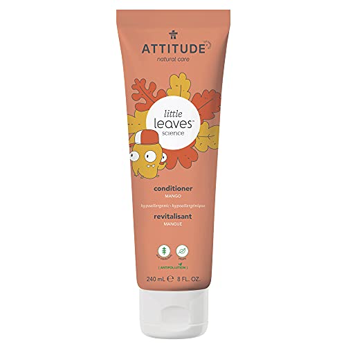 ATTITUDE Conditioner for Kids, Plant- and Mineral-Based Ingredients, Vegan and Cruelty-Free, Mango, 240 ml
