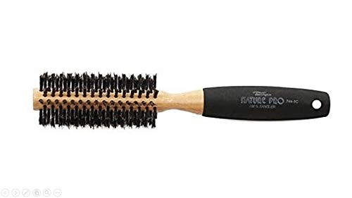 Dannyco Professional Nature Pro Oakwood Handle Circular Brush With Natural Boar Bristles and Sponge-Covered Handle Large, 1 Count, 5cm