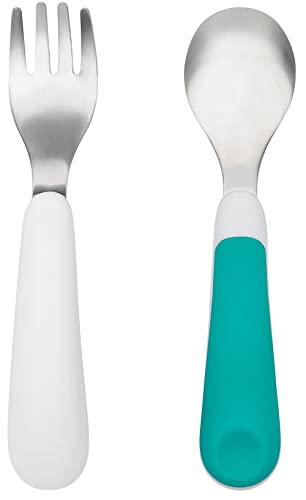 OXO Tot Training Fork/Spoon Set, Teal