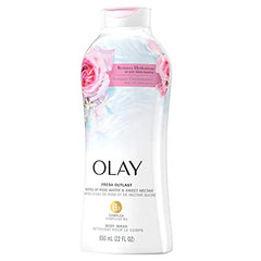 Olay Fresh Outlast Rose Water & Sweet Nectar Body Wash, 654 mL