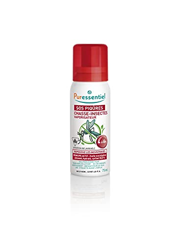 Puressentiel SOS Bite & Sting Insect Spray - 100% plant-based active ingredient - Proven efficacy - 75ml