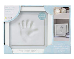 Pearhead Babyprints Clay Keepsake Frame, Newborn Baby Handprint Kit, New Parents Gift, White