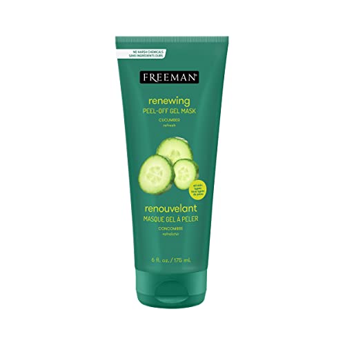 Freeman Cucumber Peel Off Gel Facial Mask, Skin Renewing, 1 Count, 6 fl oz/175 mL