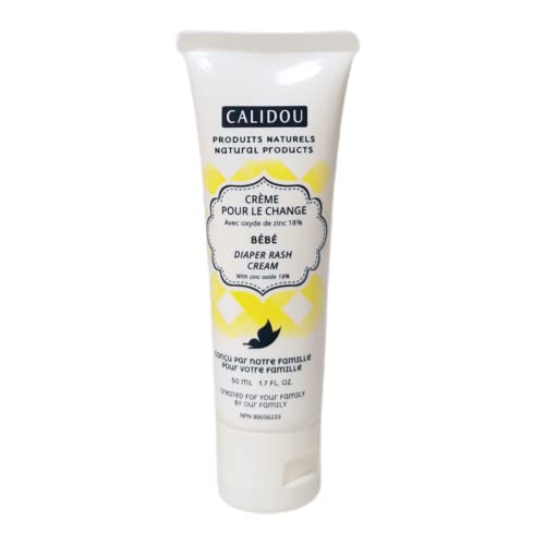 CALIDOU Diaper Rash Cream with zinc oxide 18% | 100% natural | prevent, sooth and treat irritations | Health Canada certificated | 50 ml