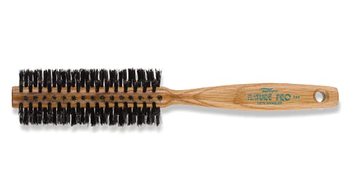 Dannyco Professional Nature Pro Oakwood Handle Circular Brush With Natural Boar Medium, 1 Count, 4cm