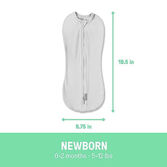 SwaddleMe Pod – Size Small/Medium, 0-3 Months, 2-Pack (I Heart You) No Wrap Zip-Up Newborn Swaddle Creates A Cozy Feeling for Baby and Helps Prevent Startle Reflex