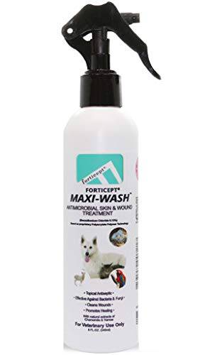 Forticept Maxi-Wash Hot Spot Treatment, Wound Care Antiseptic & Itch Relief Spray for Dogs and Cats. Relives Scratching, Rashes, Sores, Itchy Skin and Paw Licking 8 oz