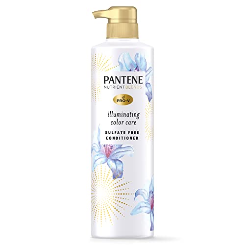 Pantene Sulfate Free Conditioner, Illuminating Hair Color with Biotin, Safe for Color Treated Hair, Nutrient Blends, 400 mL