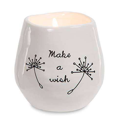 Dandelion Wishes 77110 Plain, Make A Wish White Ceramic Soy Serenity Scented Candle