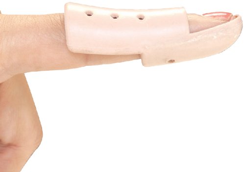 Flamingo Stax Mallet Finger Splint - Tape Complete Support Care Kit Finger Brace Protector Fracture Immobilizer (Large), Beige (OC 2118-L)