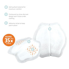 Ameda MoistureGuard Disposable Nursing Pads, 50 pack | Ultra-Thin, Fits in your Bra to Prevent Embarrassing Leaks