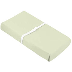 Kushies Baby Contour Change Pad Cover Ultra Soft 100% Organic Jersey, Made in Canada, Green Solid