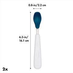 OXO Tot Feeding Spoon Set With Soft Silicone, Navy