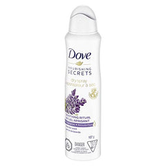 Dove Nourishing Secrets Antiperspirant Dry Spray Lavender Scent antibacterial odour protection 107 g