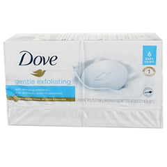 Dove Beauty Bar more moisturizing than bar soap Gentle Exfoliating for softer and smoother skin 106 g 6 bars