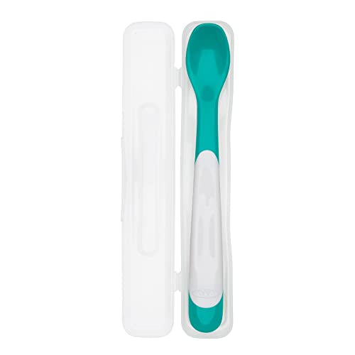 OXO Tot On-The-Go Infant Feeding Spoon with Case, Teal & Pink