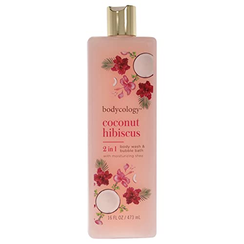 Bodycology Coconut Hibiscus Moisturizing Body Wash for Women, 16 fluid_ounces