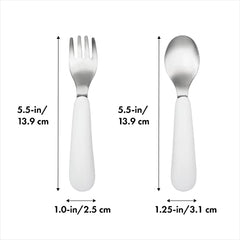 Oxo Tot 6124100 Fork and Spoon Set (Pink)