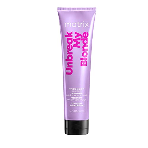 Matrix Reviving Leave-In Treatment, Unbreak My Blonde Treatment, Strengthens and Adds Softness and Shine, For Damaged, Lightened and Over Processed Hair, 150ml (Packaging May Vary)