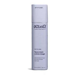 ATTITUDE Oceanly Face Cream Bar, EWG Verified, Plastic-free, Plant & Mineral-Based Ingredients, Vegan & Cruelty-free Beauty Products, PHYTO AGE, Unscented, 30 grams