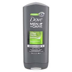 Dove Men+Care Extra Fresh Body & Face Wash for cooling refreshment and skin strengthening nutrients with MicroMoisture Technology 400 ml