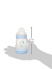 MAM Easy Start Anti-Colic Bottle 5oz (2 count), MAM Baby Bottle with Slow Flow Nipple, Breastfed Baby Feeding Essentials, Boy