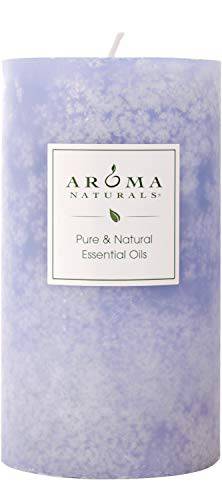 Aroma Naturals Essential Oil Scented Pillar Candle, Tranquility, 2.75 Inch X 5 Inch, Lavender, 1 Pound