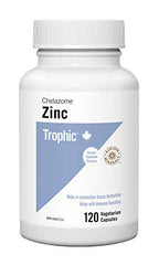 Trophic Zinc - Chelazome (30mg) 1 Count 120 caps. Helps in connective tissue formation. Chelated with natural amino acids, provides superior absorbtion. Helps with immune function.
