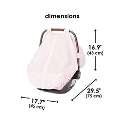 Diono Infant Car Seat Cover, Universal Weather Protection Canopy for Baby, Adjustable and Breathable with Insect Net, Pink