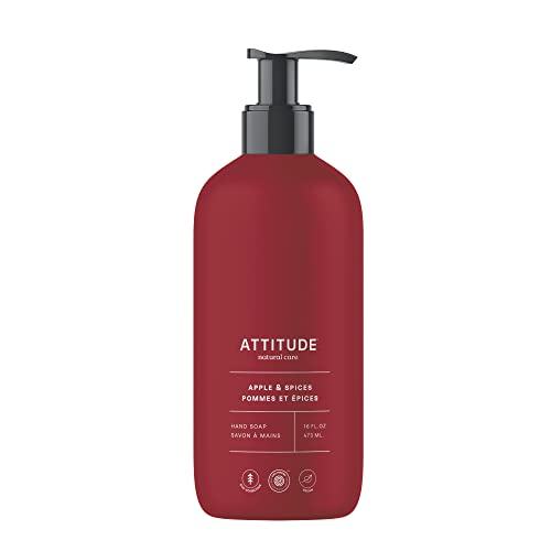 ATTITUDE Hand Soap, Plant and Mineral-Based Ingredients, Vegan and Cruelty-free Personal Care Products, Limited Edition Fall 2022, Apple & Spices, 473 mL