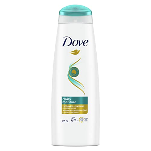 Dove Daily Moisture 2 in 1 Shampoo & Conditioner with Bio-Nourish Complex moisturizes and nourishes dry hair 355 ml