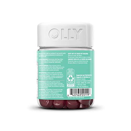 OLLY Flawless Complexion Gummy Supplement with Vitamins E, A & Zinc Berry Fresh Flavour for Healthy Skin 25 day supply 50 gummies