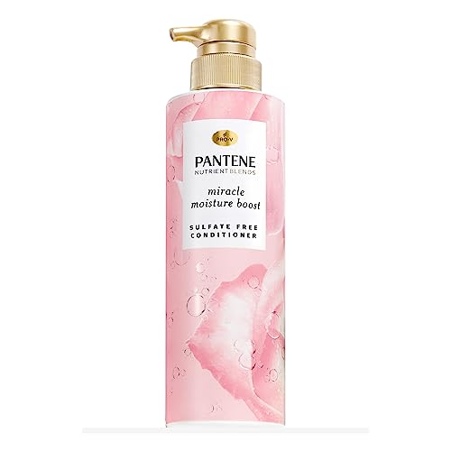 Pantene Conditioner with Rose Water, Sulfate Free, Nutrient Blends Miracle Moisture Boost, 400 mL