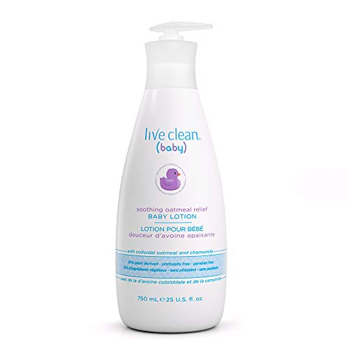 Live Clean Baby Lotion, Soothing Oatmeal Relief, 750 mL